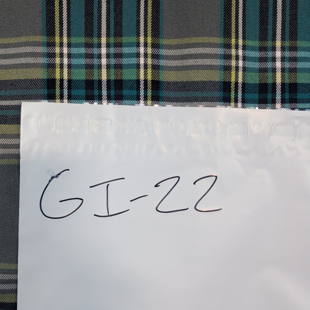 Ascend Gorpcore Plaid Button Down Shirt Medium Teal Grey Hiking Outdoor Trail - Picture 9 of 9